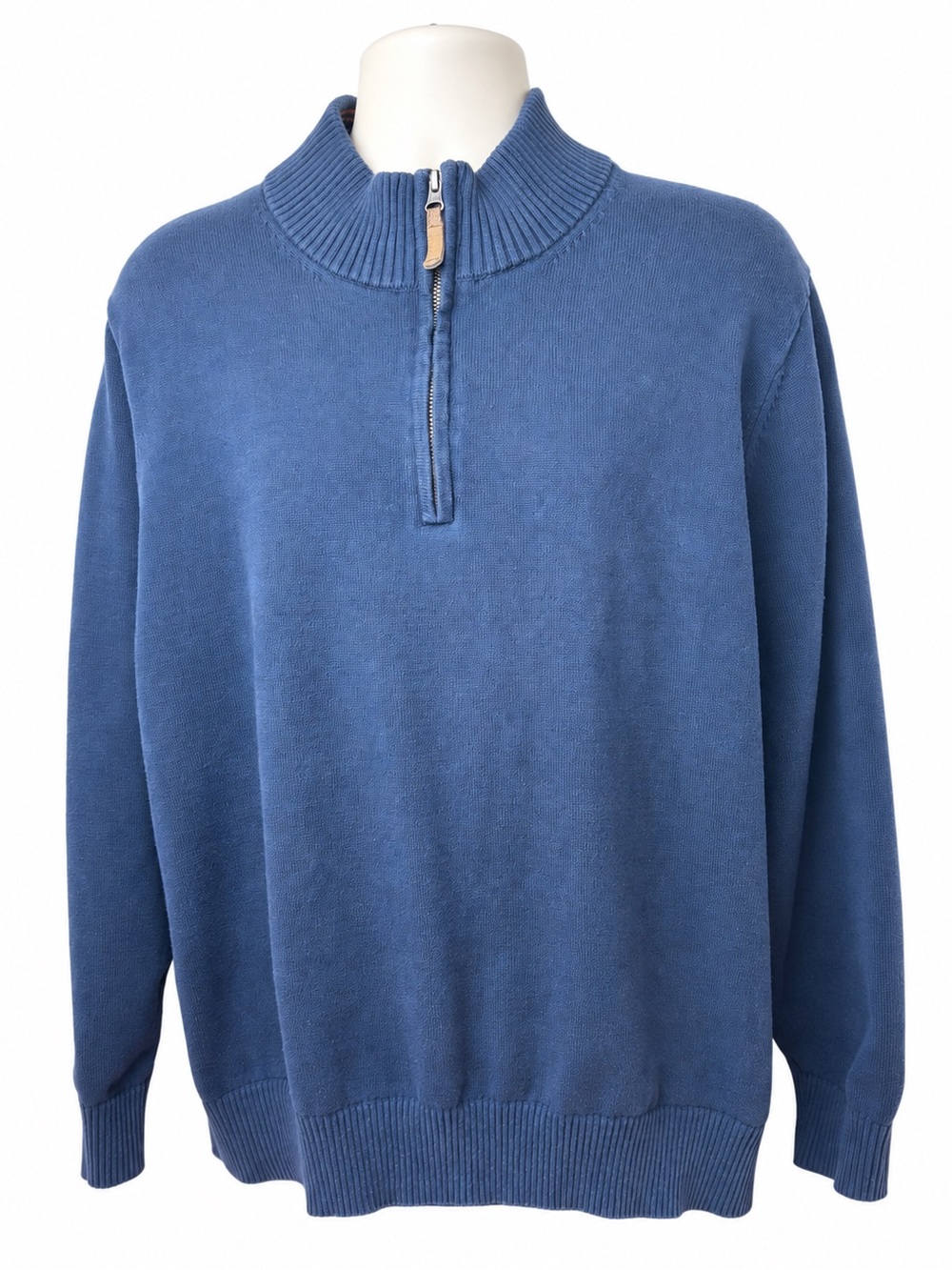 Duluth Trading Co Strongarm 1/4 Zip Mock Workwear Sweater Men’s XL Twilight Blue